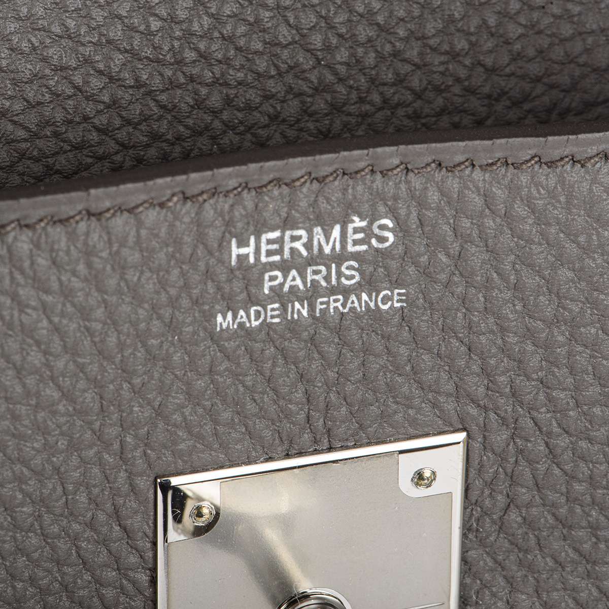 HERMES Togo Birkin 30 Etain 1011369